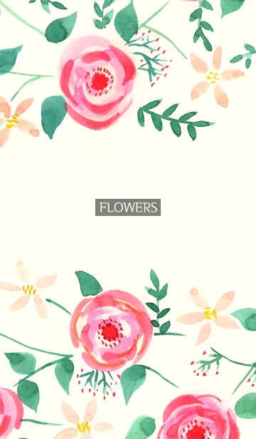 [LINE着せ替え] water color flowers_223の画像1
