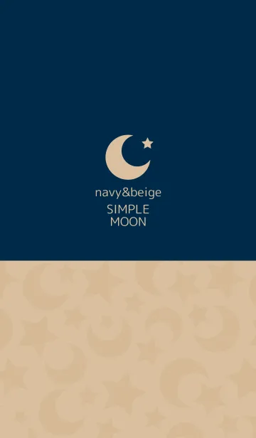 [LINE着せ替え] Simple moon navy＆beigeの画像1