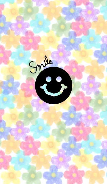 [LINE着せ替え] にこちゃん-お花畑-の画像1