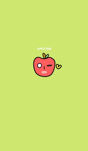 [LINE着せ替え] appleman cute greenの画像1