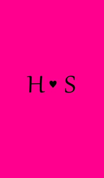 Initial "H ＆ S" Vivid pink ＆ black.の着せ替えメイン画像