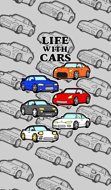 [LINE着せ替え] Life with cars (silver)ver.2の画像1