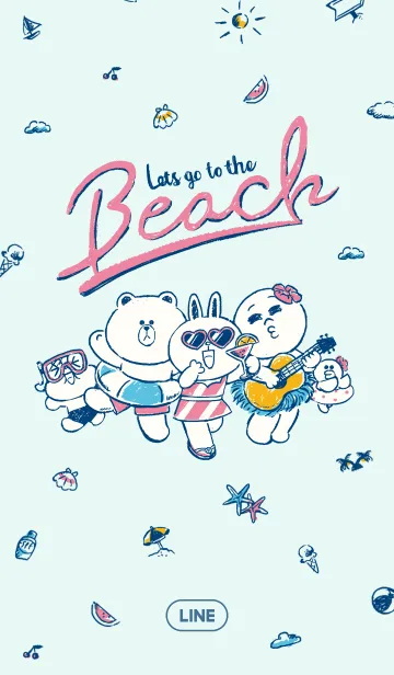 LINE ビーチの着せ替えメイン画像