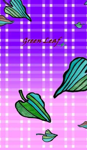 [LINE着せ替え] Green leaf-4- Pinkの画像1