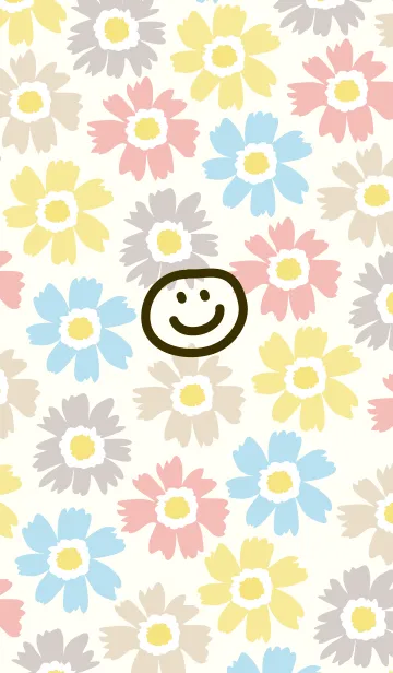 [LINE着せ替え] カラフルマーガレット-スマイル-の画像1