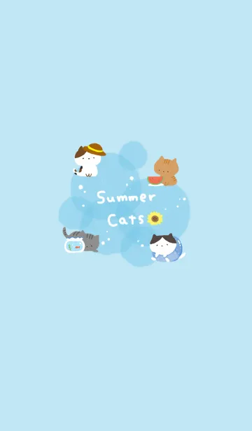 [LINE着せ替え] Summer catsの画像1