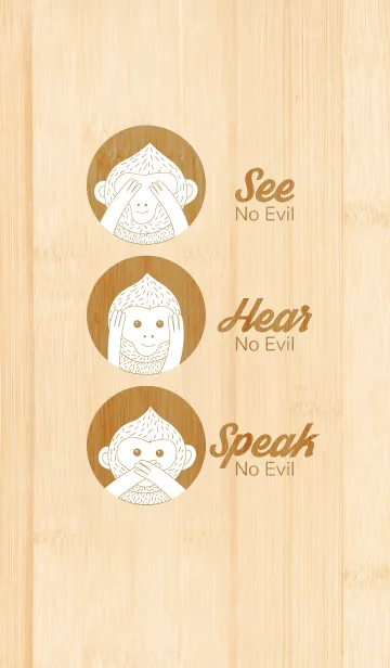 [LINE着せ替え] 三匹の猿の画像1