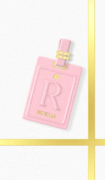 イニシャル R ピンクレザーの着せ替えメイン画像