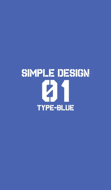 [LINE着せ替え] シンプルデザイン01（ブルー）の画像1
