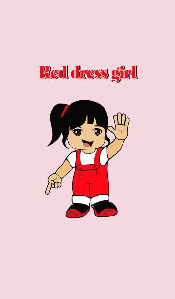 [LINE着せ替え] 赤いドレスの画像1