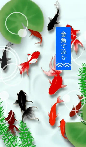 金魚で涼むの着せ替えメイン画像