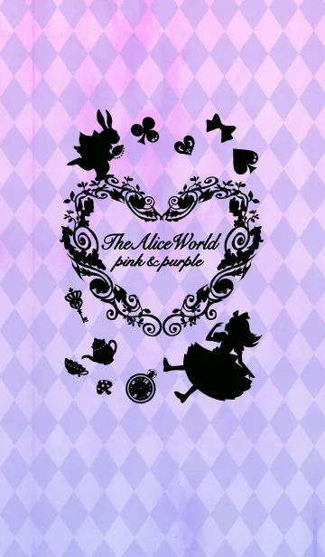 [LINE着せ替え] The Alice World pink＆purpleの画像1
