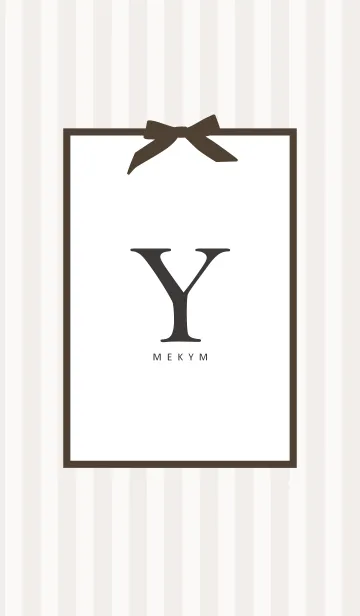 [LINE着せ替え] INITIAL SIMPLE RIBBON -Y-の画像1