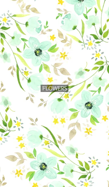 [LINE着せ替え] water color flowers_227の画像1