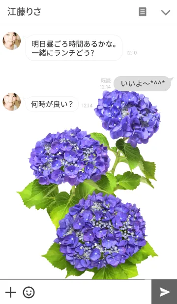 [LINE着せ替え] アジサイの着せかえ2の画像3