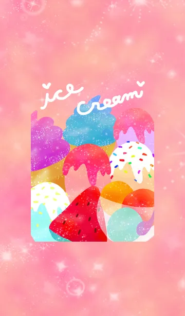 [LINE着せ替え] アイスクリームのきせかえの画像1