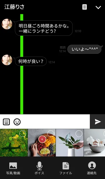 [LINE着せ替え] グリーンラインの画像4