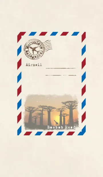 [LINE着せ替え] Airmail Morondava Madagascar baobab Ver.の画像1