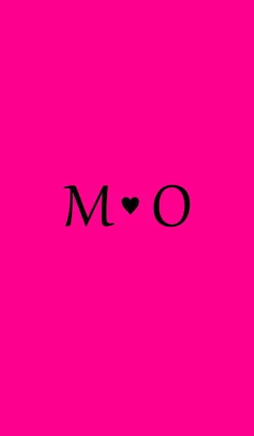 [LINE着せ替え] Initial "M ＆ O" Vivid pink ＆ black.の画像1