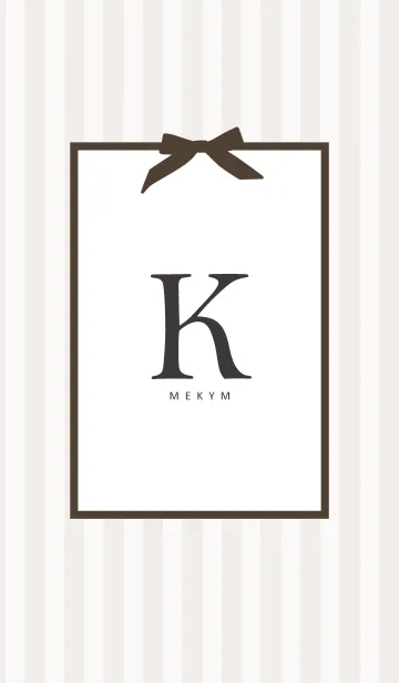 [LINE着せ替え] INITIAL SIMPLE RIBBON -K-の画像1