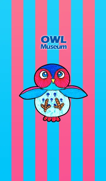 [LINE着せ替え] フクロウ 博物館 45 - Cute Owlの画像1