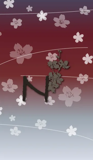 [LINE着せ替え] ～桜 イニシャル N～の画像1