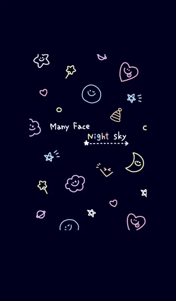 Many Face Night skyの着せ替えメイン画像