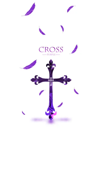 [LINE着せ替え] 十字架［パープル］の画像1