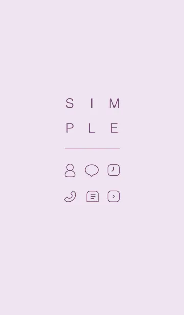[LINE着せ替え] SIMPLE / ライトパープルの画像1