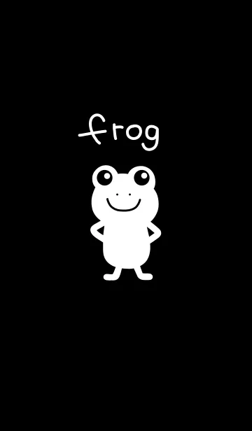 [LINE着せ替え] 白色カエルと黒色の画像1