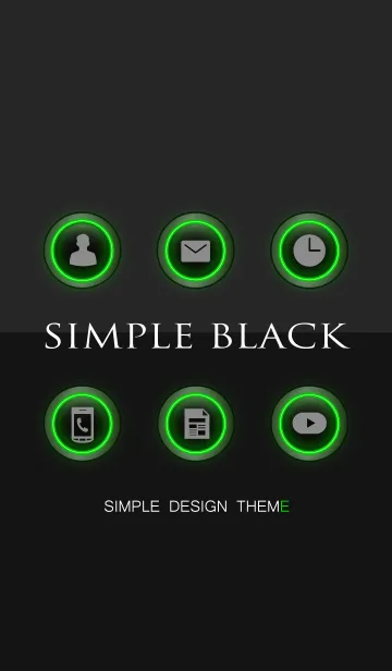[LINE着せ替え] SIMPLE BLACK - Premium Green Edition - 2の画像1