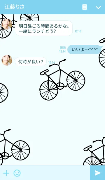[LINE着せ替え] Bicycle Baby Blue B I K E Summer of Loveの画像3