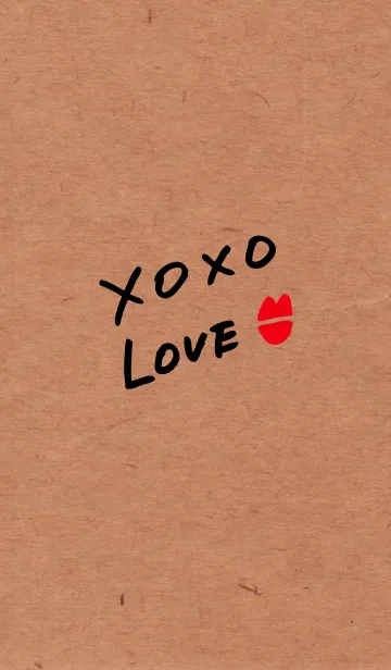 XOXO LOVE-クラフト紙-の着せ替えメイン画像