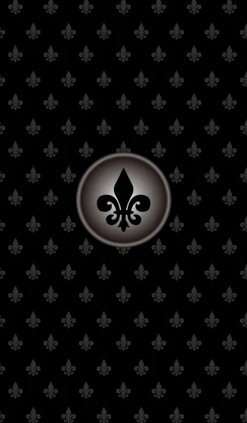 [LINE着せ替え] 百合の紋章2-黒-の画像1