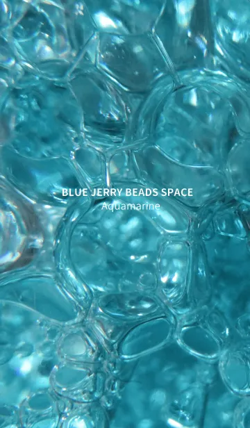 [LINE着せ替え] BLUE JERRY BEADS SPACE Aquamarineの画像1