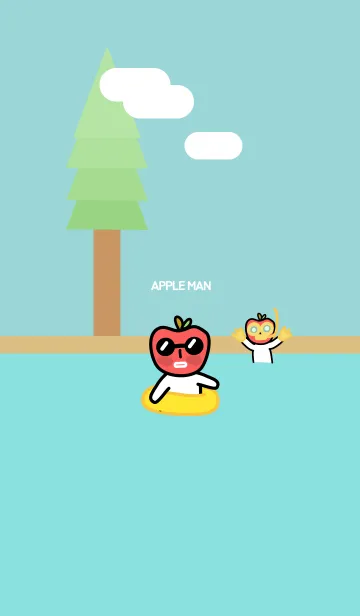 [LINE着せ替え] リンゴマン ビーチの画像1