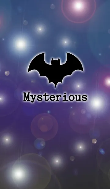 [LINE着せ替え] 黒神秘的なコウモリの画像1