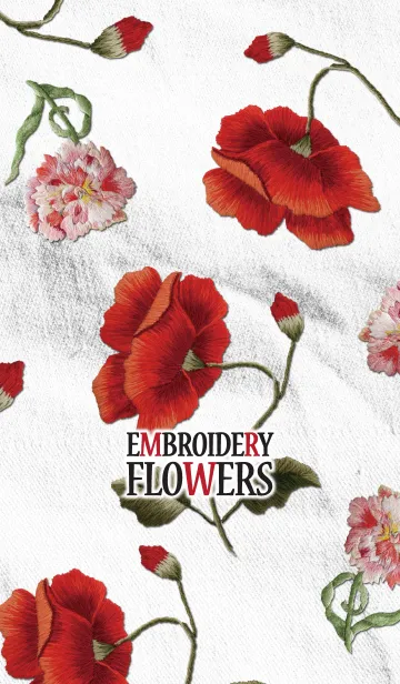 [LINE着せ替え] EMBROIDERY FLOWERSの画像1