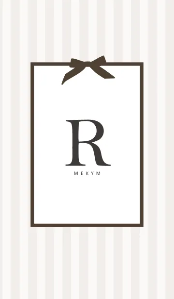 [LINE着せ替え] INITIAL SIMPLE RIBBON -R-の画像1
