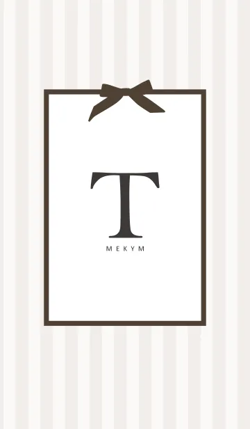 [LINE着せ替え] INITIAL SIMPLE RIBBON -T-の画像1