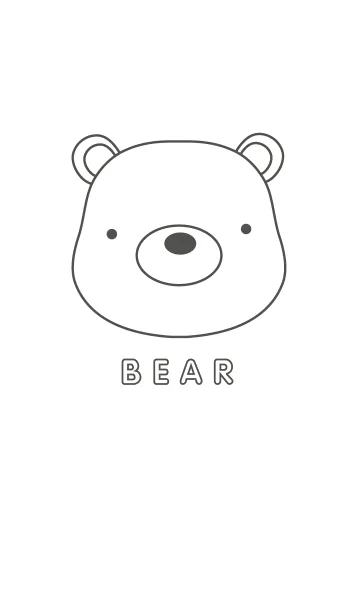 [LINE着せ替え] Simple White Bear (Line)の画像1