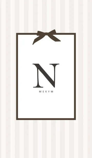 [LINE着せ替え] INITIAL SIMPLE RIBBON -N-の画像1