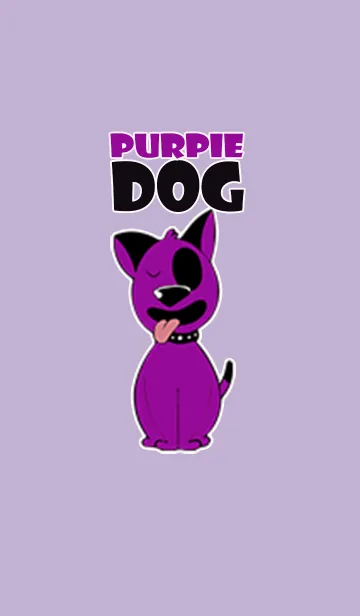 [LINE着せ替え] 紫色の犬の画像1