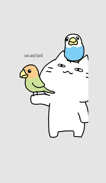 [LINE着せ替え] 猫と小鳥のきせかえの画像1