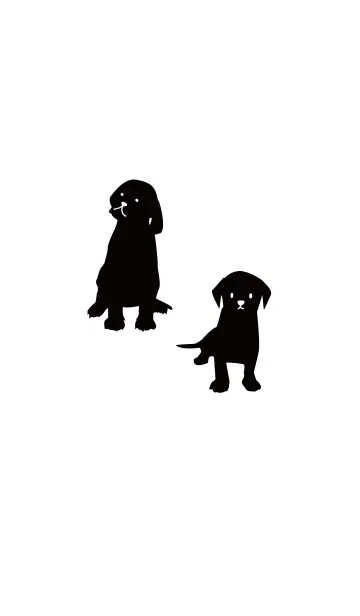 [LINE着せ替え] シンプルな兄弟の犬の画像1