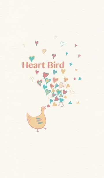 [LINE着せ替え] Heart Bird 〜幸せをもたらすハート鳥の画像1