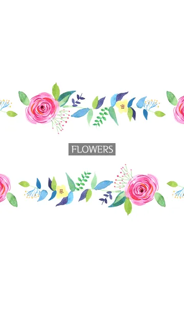 [LINE着せ替え] water color flowers_233の画像1
