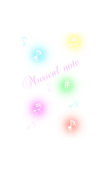 [LINE着せ替え] Colorful Musical noteの画像1