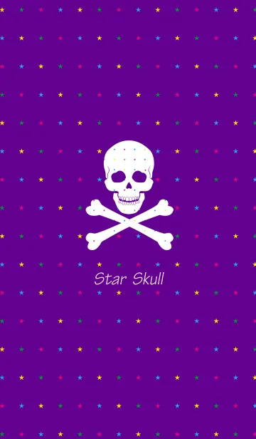 [LINE着せ替え] 星ドクロ（紫）star skull purpleの画像1