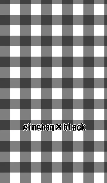 [LINE着せ替え] gingham×blackの画像1